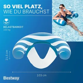 BESTWAY Bestway® Poolsitz mit Samtoberfläche 103 x 70 x 21,5 cm - Bunt
