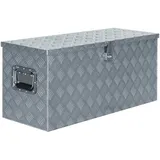 vidaXL Aluminiumkiste 90,5x35x40 cm silber