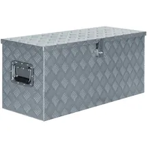 vidaXL Aluminiumkiste 90,5x35x40 cm silber