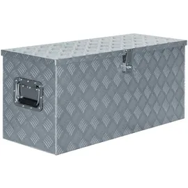 vidaXL Aluminiumkiste 90,5x35x40 cm silber