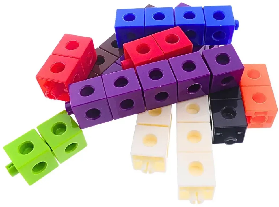 Längliche Steckwürfel ? Bauen, Zählen, Lernen!