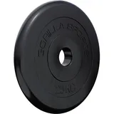 GORILLA SPORTS® Hantelscheiben - Einzeln/Set, 1,25kg, 2kg, 2,5kg, 5kg, 10kg, 15kg, 20kg, 25kg, 27,5kg, 30kg Gewichte, 30/31mm Bohrung, Gusseisen, Gummiert, Schwarz - Gewichtsscheiben, Hantelset