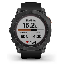 Garmin fenix 7X Solar schiefergrau mit schwarzem Armband
