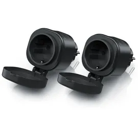 Bearware Funksteckdose 2 St. Schwarz