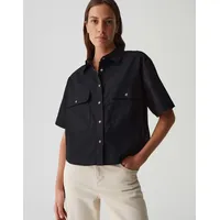 Opus Bluse Fringo in schwarz 42