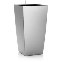 LECHUZA Cubico 22 Komplettset 22 x 22 x 41 cm silber metalic