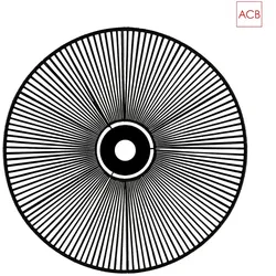 ACB Lampenschirm PAMELA 3913/70, Ø 68cm, schwarz / schwarz ACB-5PANT39137NN