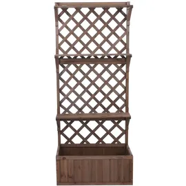 Mendler Hochbeet HWC-P69 177 x 77 x 33 cm Braun