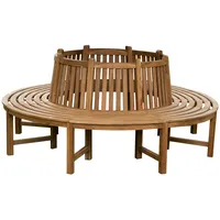 CLP Teak-Baumbank Nila mit Rückenlehne 360 Grad braun