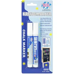12x Kreidemarker weiß Schreibbreite 2-3mm