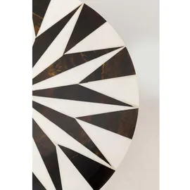 Kare Beistelltisch Domero Star Braun Weiß Ø25cm