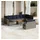 vidaXL Gartensofa-Set 13-tlg. grau Polyrattan