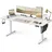 Songmics Höhenverstellbarer Schreibtisch 180 x 80 cm Wolkenweiß