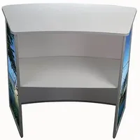 Update displays Messetheke Konvex gebogen, weiß 106,0 x 58,0