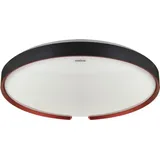 Licht-Erlebnisse LED Deckenleuchte Metall IP44 4200 K neutralweiß 1690 lm rund Ø 39,5 cm Schwarz Rot Deckenlampe - Bunt