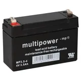 Multipower Akku kompatibel Eisemann HS10 074550 Acculux 4V 3,5Ah AGM