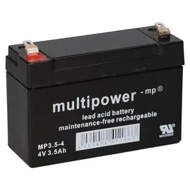 Multipower Akku kompatibel Eisemann HS10 074550 Acculux 4V 3,5Ah AGM