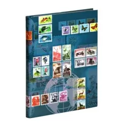 PAGNA Briefmarkenalbum Markenm. schwarz 30123-15 A4 8bl Lack AxD