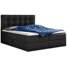 Sofnet Boxbett, Schwarz, Textil, H3, Rechteckig, 180x200 cm, Schlafzimmer, Betten, Boxspringbetten