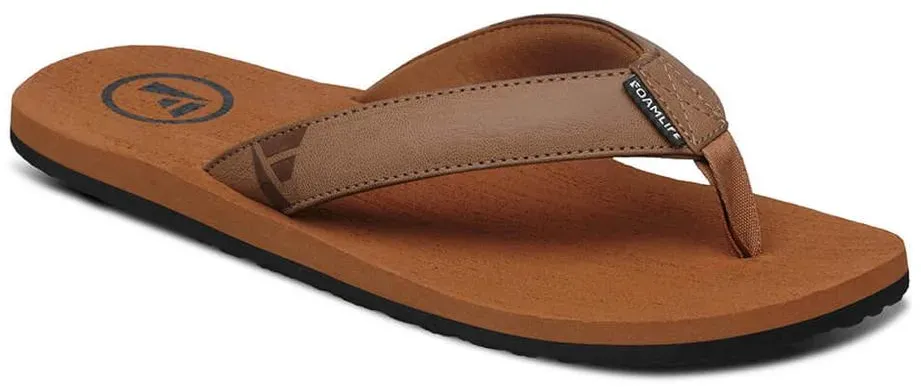 FoamLife Herren Seales Zehentrenner - 47 - Tan/Tan