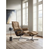 Stressless Relaxsessel STRESSLESS Mayfair Sessel Gr. Leder PALOMA, Cross Base Wenge, Rela x funktion-Drehfunktion-PlusTMSystem-Gleitsystem-BalanceAdaptTM, B/H/T: 92 cm x 103 cm x 79 cm, braun (almond paloma) Lesesessel und Relaxsessel