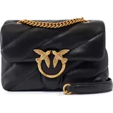 PINKO Love Mini Puff Cl Sheep Umhängetasche Baumwolle/Leder Schwarz/Gold
