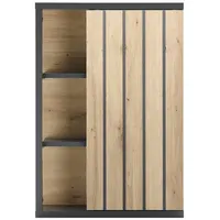 Stella Trading NIZZA Badezimmer Hängeschrank in Graphit, Artisan Eiche