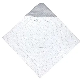 TupTam Baby Winter Einschlagdecke für Babyschale Wattiert Minky Baumwolle Universal, Farbe: Sternbild/Weiß/Grau, Größe: Einheitsgröße