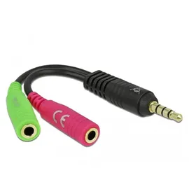 DeLock Audio Adapter 1x 3,5mm Klinken-Stecker / 2x 3,5mm Klinken-Buchse 0,12m (65344)