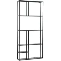 [en.casa] Wandregal Jämijärvi 80 x 18 x 180 cm Schwarz