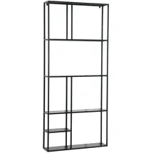 [en.casa] Wandregal Jämijärvi 80 x 18 x 180 cm Schwarz