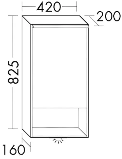 Burgbad Sp.-Schr.Moto PG3 825x470x200 Nussbaum Cognac, SPVP042LF6954 SPVP042LF6954