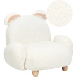 Kindersessel Teddy-Optik cremeweiß Tierform Hase KANNA