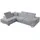 bromarkt Ecksofa, Hellgrau, 4-Sitzer, L-Form,L-Form, 275x142 cm, Wohnzimmer, Sofas & Couches, Wohnlandschaften, Ecksofas