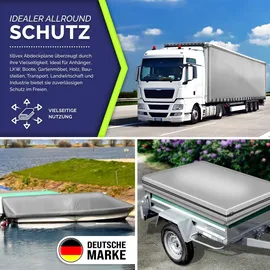 tillvex Abdeckplane 400 x 700 cm Grau