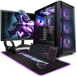 Vibox VI-2 Gaming PC Set Komplett • Monitor 22 Zoll • AMD Ryzen 3 3200G 4-Kern • Radeon Vega 8 • 16GB RAM • 1TB SSD • Windows 11 • WLAN