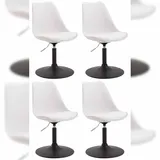 CLP Esszimmerstuhl Meverick Kunststoff dreh-&verstellbar weiß 4er Set