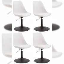CLP Esszimmerstuhl Meverick Kunststoff dreh-&verstellbar weiß 4er Set