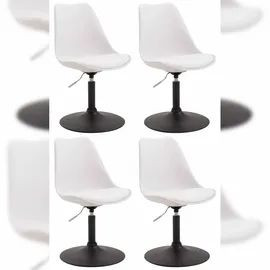 CLP Esszimmerstuhl Meverick Kunststoff dreh-&verstellbar weiß 4er Set