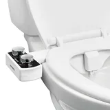 Vevor Bidetaufsatz ultradünner Toilettensitz-Aufsatz mit 2 einziehbaren Düsen & einstellbarem Wasserdruck, nicht elektrischer Kaltwassersprüher für die Wasserwäsche vorne & hinten WC-Aufsatz