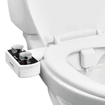 Vevor Bidetaufsatz ultradünner Toilettensitz-Aufsatz mit 2 einziehbaren Düsen & einstellbarem Wasserdruck, nicht elektrischer Kaltwassersprüher für die Wasserwäsche vorne & hinten WC-Aufsatz