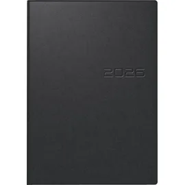 rido/idé Buchkalender Mod. studioplan int. 2026 | 168×240 mm, Kunststoff, schwarz