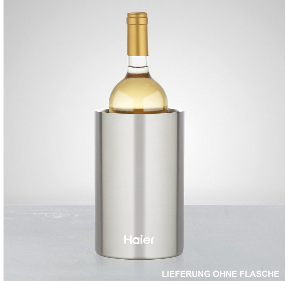 Preisvergleich Produktbild Haier Weinkühler HAWTB01, Für 1 Flasche silberfarben