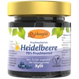 3 Gläser | Fruchtaufstrich Heidelbeere | Marmelade | Konfitüre | mit Xylitol gesüßt | 200 g je Glas | 70% Fruchtanteil | Vegan