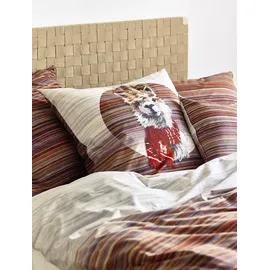 IRISETTE Zobel 8556 rot Biber 140 x 200 cm + 70 x 90 cm