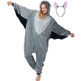 corimori Fledermaus Kostüm Fasching in Anthrazit | Gr.: 170-180 cm