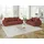 s-style möbel Couch Cord 2-Sitzer + 3-Sitzer Rot