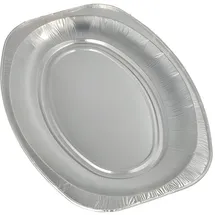 Papstar Starpak 10 Servierplatten, Alu oval 35 cm x 24,5 cm