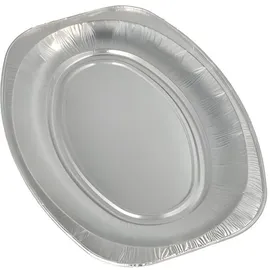 Papstar Starpak 10 Servierplatten, Alu oval 35 cm x 24,5 cm
