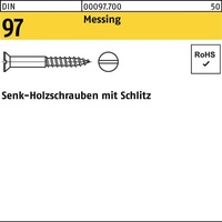 Industrial Quality Supplies DIN 97 Senkkopf-Holzschraube 3,5x40 Messing blank